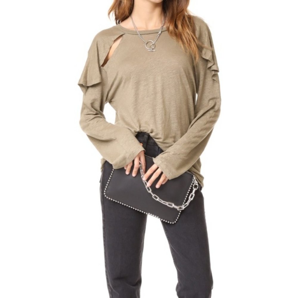 NWOT - IRO long-sleeve shoulder slit tee - S